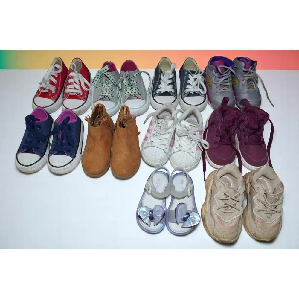 10 Pair Toddler Shoes Size 5C Bundle – Nike, Jordan, Converse, Adidas, Mini Meli
